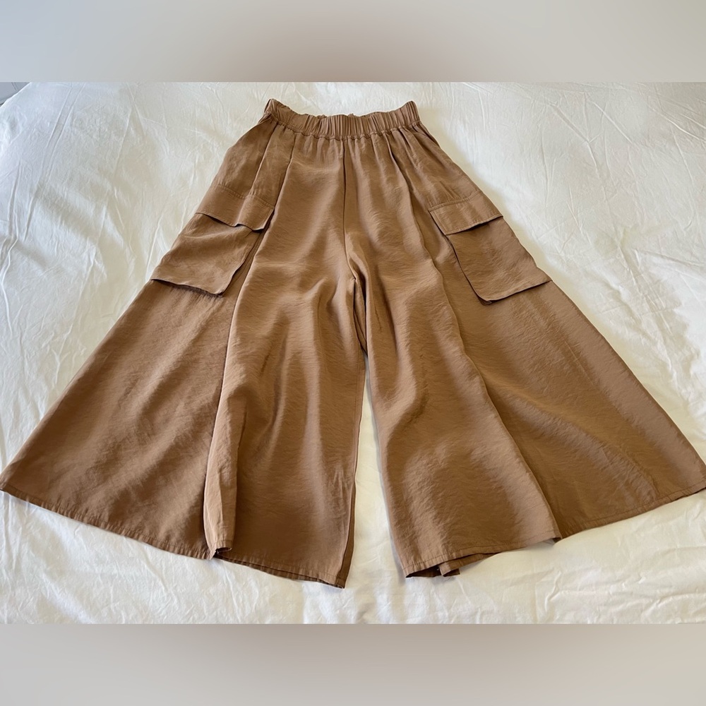 Wide Leg Brown Pants - Picture 2 of 12